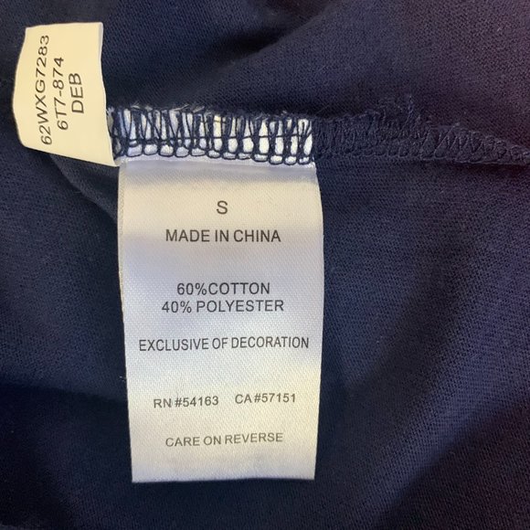 Denver Broncos Touch Women's Waffle Long Sleeve T-Shirt Navy Orange - Small - Picture 7 of 11